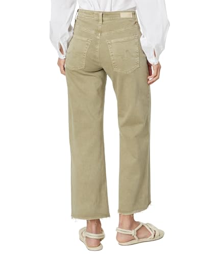 AG Women's Saige High Rise Straight Wide Leg in Sulfur Dried Parsley2