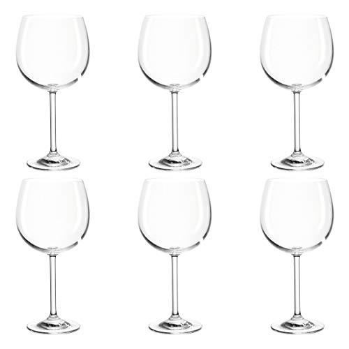 Montana Juego de 6 Copas de Vino Tinto de Burdeos, aptas para lavavajillas, 630 ml, 042433