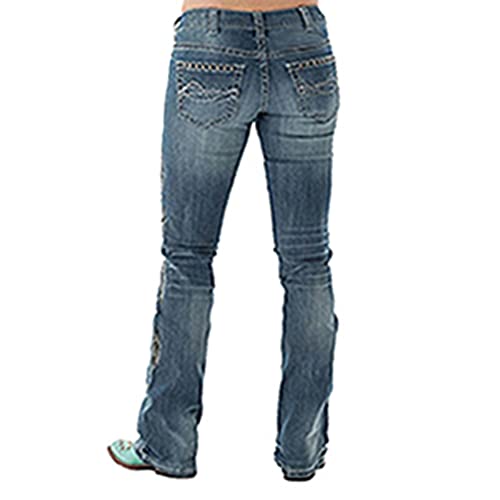 cffvdiz Embroidered Bootcut Jeans for Women3