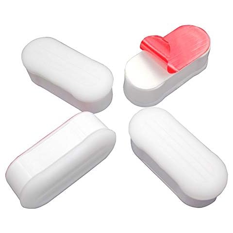 FOOFOO Bidet Toilet Seat Bumper for Bidet Attachment with Strong Adhesive White 4PACK Cover