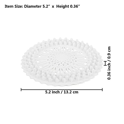Hair Catcher, Drain Hair Catcher, Shower Drain Hair Catcher, Silicone Hair Stopper, Strainer Drain Protector, Plastic Drain Protector, Suited For Kitchen Bathroom Bathtub Sink, 2 Pcs (White) #TOP6