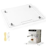 BEZONO Appliance Sliders for Kitchen appliances Sliding Tray for Coffee Maker, Espresso Machines, Mixers Sturdy Kitchen Aid Sliders for Mixer - Duty Equipment with Rubber Wheels - 13' x 14' (Clear)