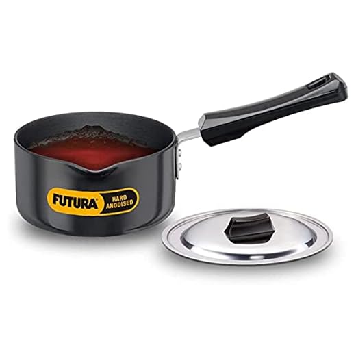 Futura Hard Anodised Ezee-Pour Saucepan 1 Litre with lid