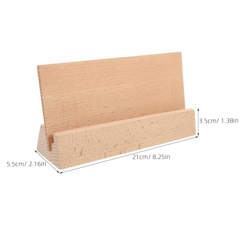 Soporte de tarjetas de madera para decorar oficinas modernas y organizar notas en el hogar 2