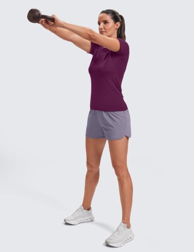 Image of MathCat Seamless Short Sleeve Workout Tops for Women
