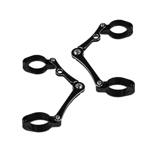 Soporte montaje barra luz faro motocicleta abrazadera universal negra 39mm-41mm