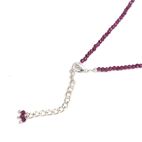 Gempires Nature’S Treasure Gempires Natural Ruby Gemstone Beads Dainty Choker Necklace thumb #3
