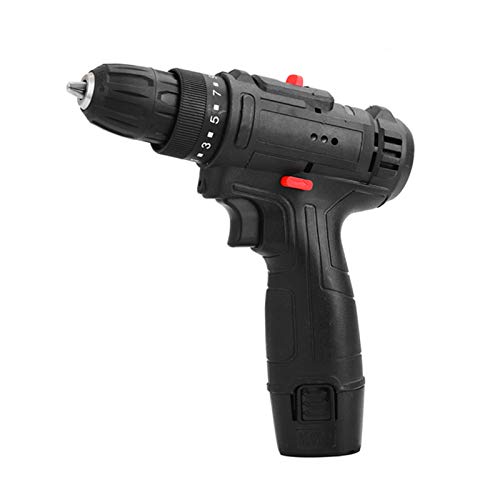 XMGJ 12V 18V 21V Elektroschrauber, Elektrowerkzeugschlüssel, Multifunktions-Akku-Bohrmaschine DIY-Elektrowerkzeuge Rotationswerkzeug,12v,2 Battery