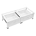 BANEBONE Heavy Duty Double Base Frame for Washer Dryer - 440lbs Capacity with 2 Storage Drawers, Anti-Vibration Laundry Pedestal Stand White