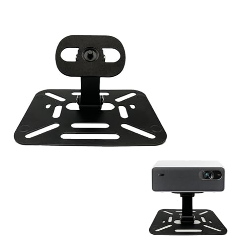 Alleshelfer Soporte para proyector de acero inoxidable, soporte ajustable para proyector, conector de rosca universal de 1/4 pulgadas