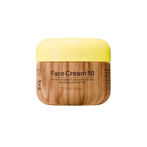 Sun Bum SPF 50 Face Cream Sunscreen with Zinc Oxide - Broad Spectrum Moisturizing Facial Sunscreen...