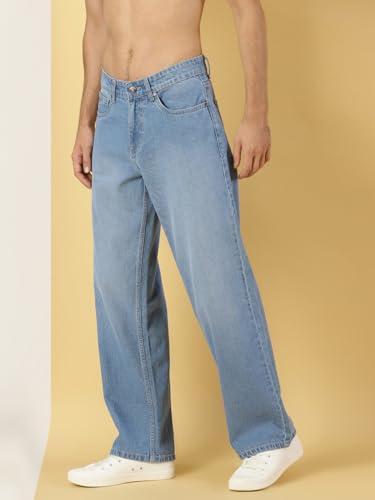 Image of Thomas Scott Men's Mid Rise Relaxed Jeans (Tsj072-80 Mid Blue3