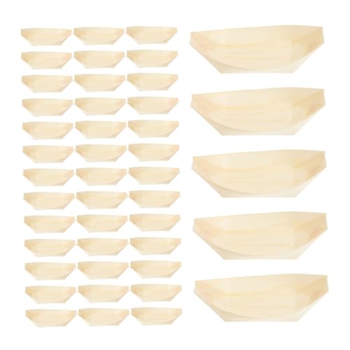Platos Desechables de Madera para Sushi 6 Pulgadas 100 pcs miniatura 1