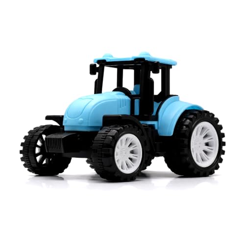 Image of Friction Powered Farm Tractor Toy for Kids Toddlers Boys Girls | Pull Back Medium Tractor Engine Vehicle Toy | Agriculture Tractor Toy Age 3+ | BIS Certified | Made in India | NeoKiddo (Sky Blue)