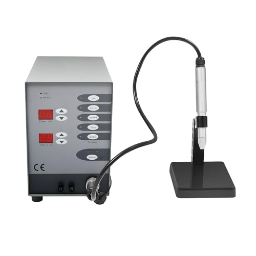 Welding Machine, 110V/100W Aluminum High-Class Pulse Argon Arc Welding Machine, 2 LCD Screens Multiprocess Welder, Jewelry Welder Spot with Needle Grinder/Power Cord/Welding Gun/Pressure Gauge