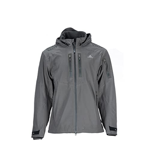 Pnuma Outdoors Selkirk Jacket, Beluga, Waterproof, 3M Scotchgard, SilverStrike Odor Control, Adjustable Hood, SK-JK-BE