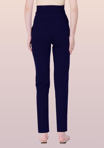 Image of Women's Maternity Leggings with Pockets - Comfortable, High Waist Support and Stretchable Pants for Pregnancy - Pack of 2