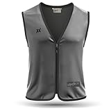 REEFLEXX Chaleco de ciclismo para hombre - Elegante chaleco reflectante con colores llamativos y fuertes reflectores - Mayor visibilidad en el tráfico por carretera., XL-XXL