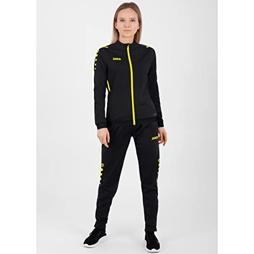 JAKO Damen Polyesterjacke Challenge, Schwarz/Citro, 42 – Ansicht 5