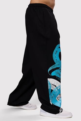 Image of FUAARK Mens Cotton Python Loose Oversized Track Pant