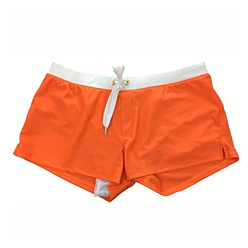 XIAOXINGXING Sommer-Bademode, Herren-Shorts, Badehose, Surf-Badeanzug für Jungen, Boxershorts (Farbe: Orange, Größe: L) Cover