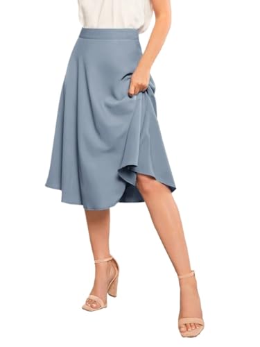 Solid Skirt Basic Women's Summer Casual Vinage Skirt