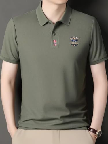 Image of GLASGO Men's Premium T-Shirt | Stylish Polo Tee for Men | Casual & Comfortable Fit 75% Cotton, 25% Blend Regular Fit | Trendy Men's TEE-Shirt | Polo