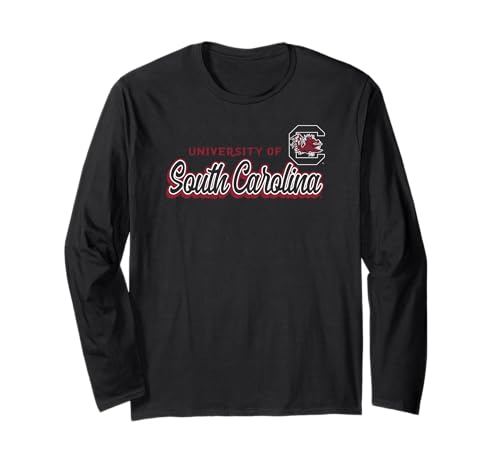 South Carolina Gamecocks Cursive Black Officially Licensed Long Sleeve T-Shirt