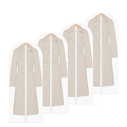 Yakiki  Funda para ropa  Almacenamiento de larga duración de chaqueta, abrigo, ropa, traje, protección contra el polvo, polillas, daños, plástico transparente