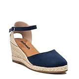 Suela antideslizante Refresh 79141, Sandalias con cuña Mujer, Navy, 38 EU