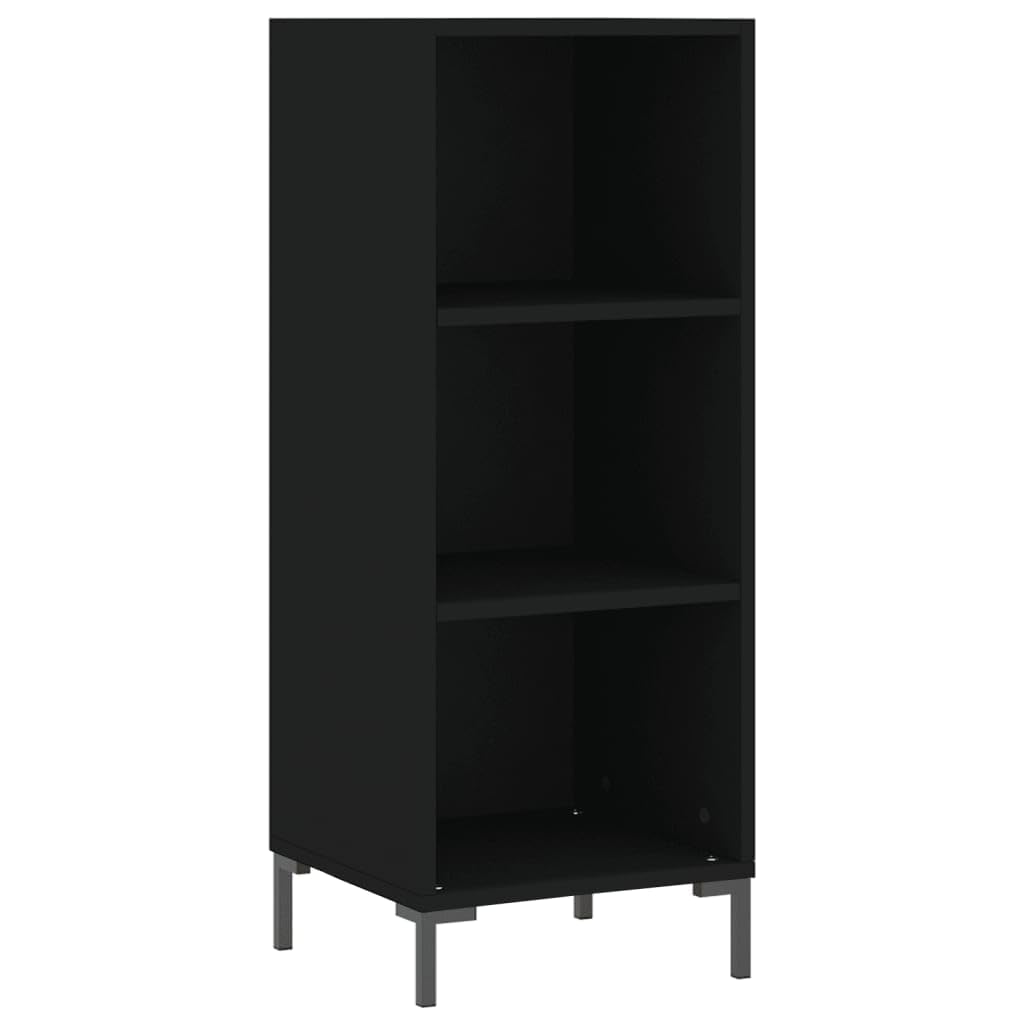 Möbel Wohnaccessoire Highboard Schwarz 34,5x34x180cm Engineered Wood-Furniture