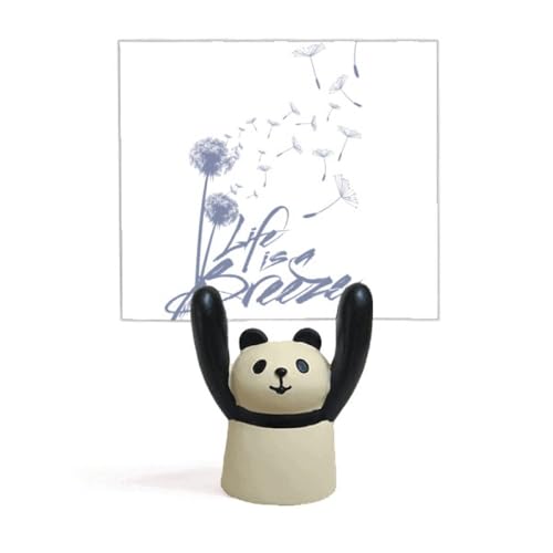 Support pour mémo panda et pissenlit en bois pour bureau et maison