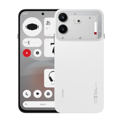 Nothing Phone (4b), Smartphone Android 16 Desbloqueado, Cámara Principal de 50 MP con OIS, Pantalla AMOLED de 6,67' y 120 Hz, Batería de 5200 mAh con Carga rápida de 33 W, Glyph Bar