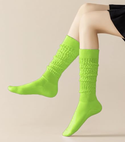Image of Slouchy Socks for Women Stretchy Knee-High Scrunch Socks Soft Long Slouch Boot Socks