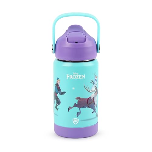 Image of CELLO Kidzbee Gen Alpha Stainless Steel Kids Flask Water Bottle 370 ml | 3D Frozen Touch & Feel Design, Leakproof Lightweight Easy to Carry Hot and Cold Kids Flask Water Bottle for School & Travel