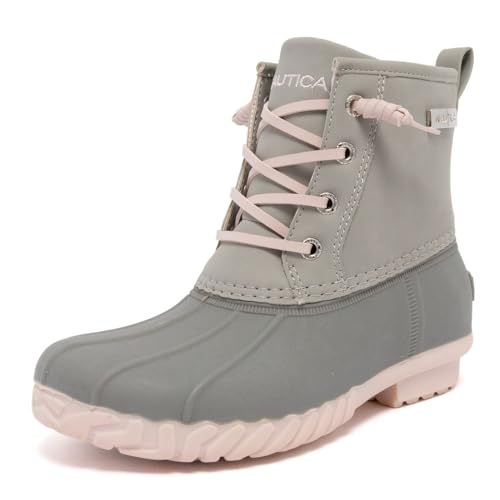 Best Winter Boots for Youth: Top Picks for Warm & Dry Feet 12 Nautica Youth Girls Duck Boots – Waterproof Insulated Winter Snow Boots with Cozy Lining, Side Zipper, and Durable Non-Slip Sole for Cold Weather–Truett–Light Grey Size-4