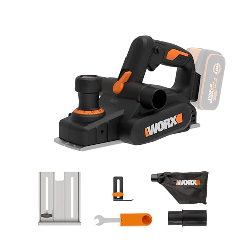 WORX WX620.9 Cepillo Eléctrico Brushless 20V 82mm, sin Batería
