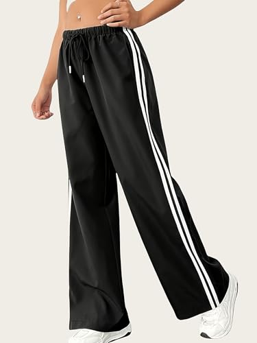 Image of dockstreet Straight Wide fit Long Length Open Bottom Jogger for Women /Trending Multi Pocket Style, Relaxed Casual Pants for Women