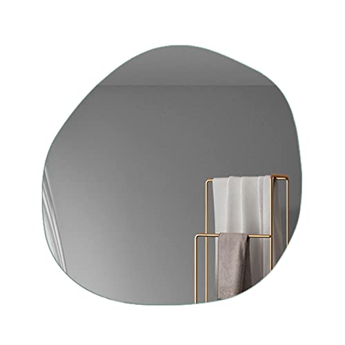 MKYOKO Specchio da Bagno Asimmetrico Moderno con Bordi Lucidi, Specchio da Parete Senza Cornice, Stile Europeo, Specchio da Trucco HD, Specchio Decorativo da Soggiorno, Specchio da Barba