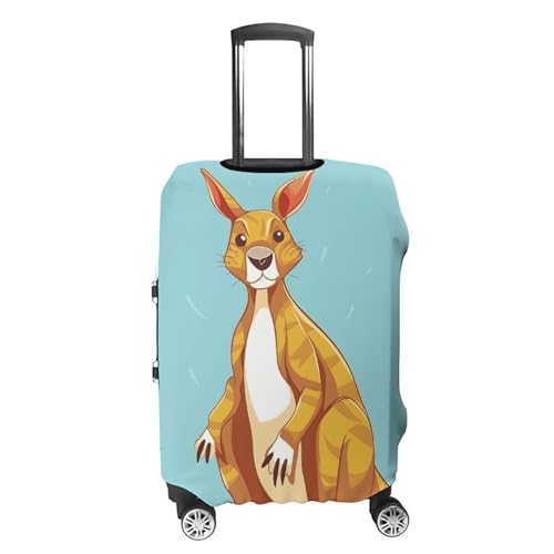 Funny Cartoon Kangaroo Zoo Luggage Cover Dustproof Travel Suitcase Cover Elastic Suitcase Protector XL Luggage Sleeves Fit 19-32 Inch Luggage,XL4