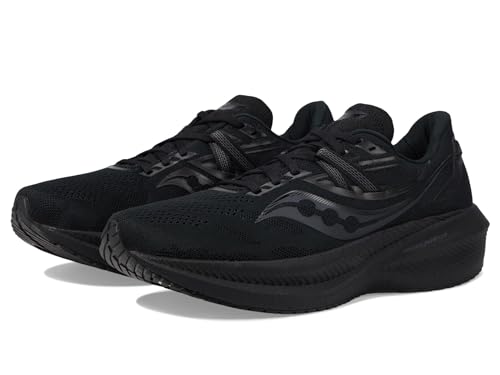 Saucony メンズ Triumph 20 ランニングシューズ, ブラック/ブラック/ブラック, 11.5