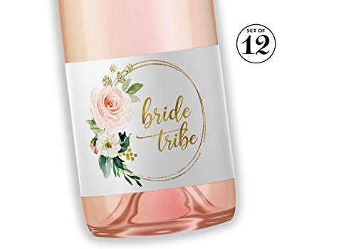 BRIDE TRIBE Mini Champagne Bottle Labels ● SET of 12 ● Bachelorette Party
