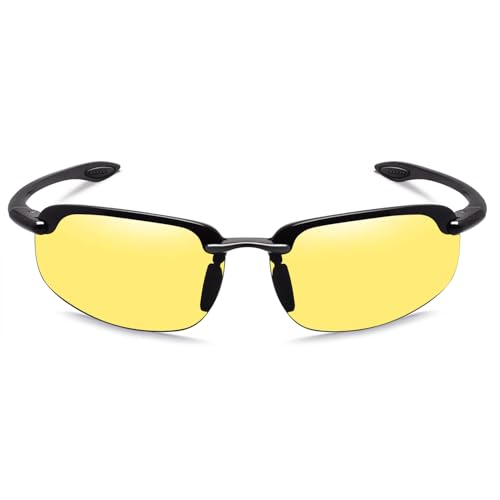 Image of JULI Sports Sunglasses for Men Women Tr90 Rimless Frame for Running Fishing Baseball Driving MJ8001