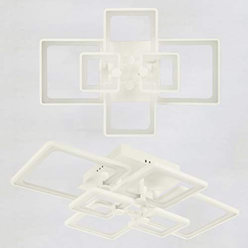 Plafonnier LED dimmable 108W design rectangulaire blanc 106cm - 3