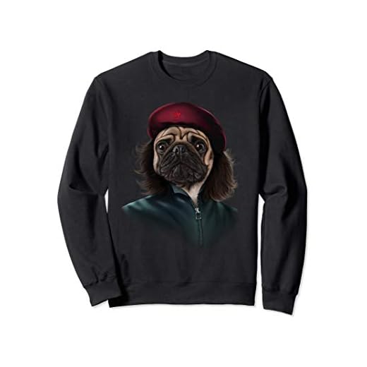 Perro pug personificado como Che Guevara Sudadera