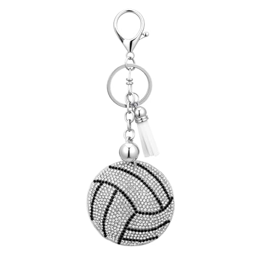 Ymapinc Sparkling Sport Themed Volleyball Keychain Gifts - Rhinestone Pendant