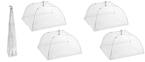 KOVOT Pop Up Mesh Screen Food Cover (4 Food Covers),White