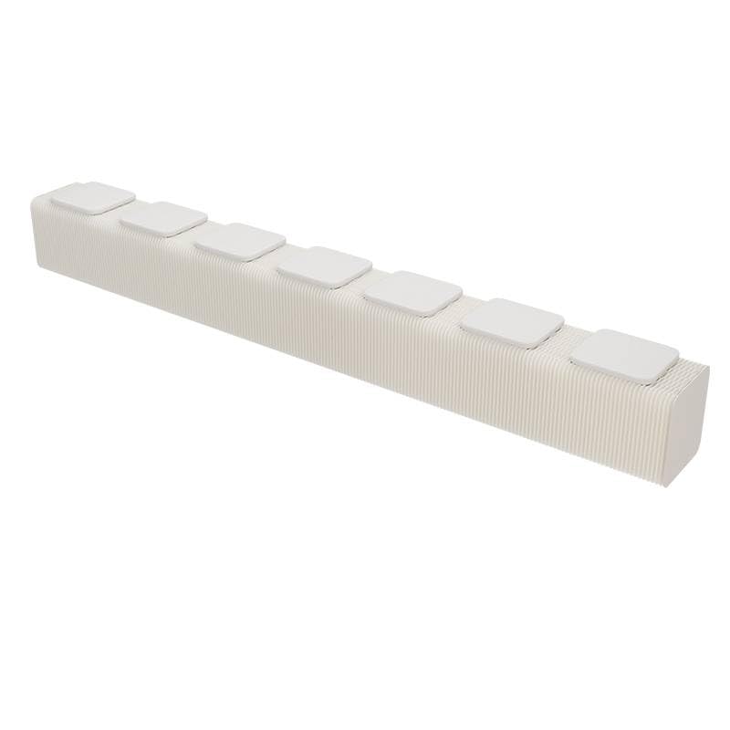 Stool Foldable, Sleek Indoor Decor, White Collapsible Stool with Honeycomb Structure, Supports Heavy Weight, Fit for Bedroom, Living Room and Dining Room(Square Seat Cushion, 137.8" x 14.2" x 15.14")