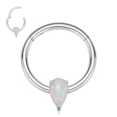 Silver with White Opal