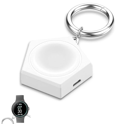 For Google Pixel Watch 充電器【2 in 1変換アダプター】USB-C/Micro充電ケーブルとの併用が必要 ピクセルウォッチ磁気充電器 デュアル充電ポート搭載 変換マイクロ 急速充電 持ち運び便利 純正Pixel Watch対応 (